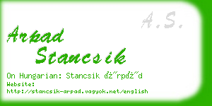 arpad stancsik business card